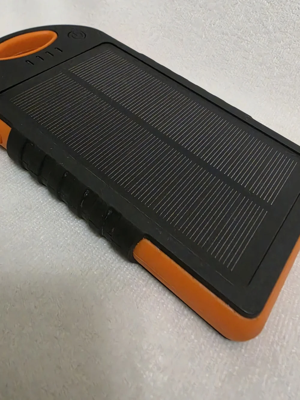 Celltronix 12000mAh Portable Solar Power Bank Rugged Orange Dual USB & LED Light